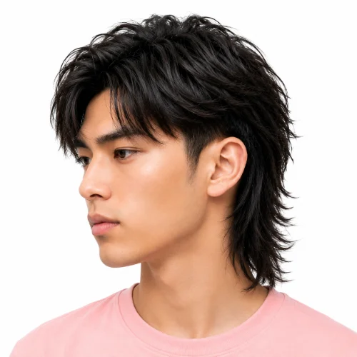 Asian Long Modern Mullet With Layered Longer Back
