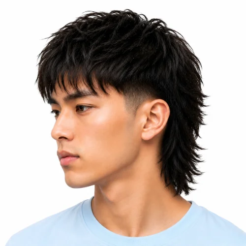 Asian Low Fade Modern Mullet With Layered Back