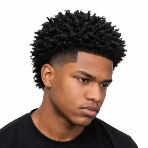 Short modern mullet with a clean burst fade and textured top