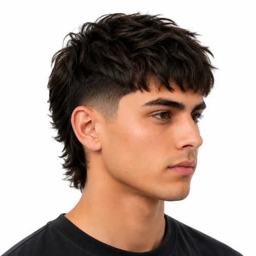 What Is a Modern Mullet? A modern mullet haircut with short sides, a textured top, and longer hair at the back.