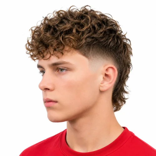 Modern Mullet Hairstyle Taper Fade with clean tapered sides and textured layers.