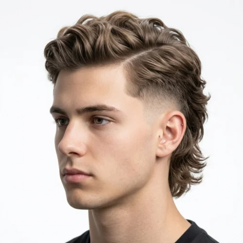 Modern Mullet Wolf Cut with textured layers, tapered sides, and a longer back