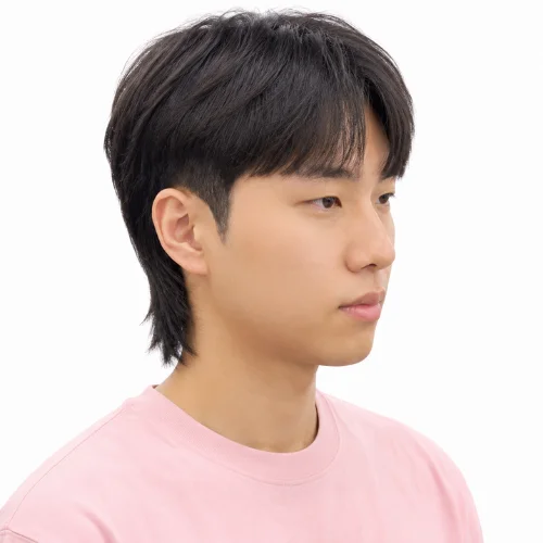 Asian Mullet Fade for Fine Hair