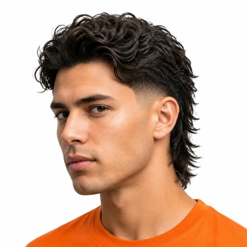 Classic low taper modern mullet hairstyle for men