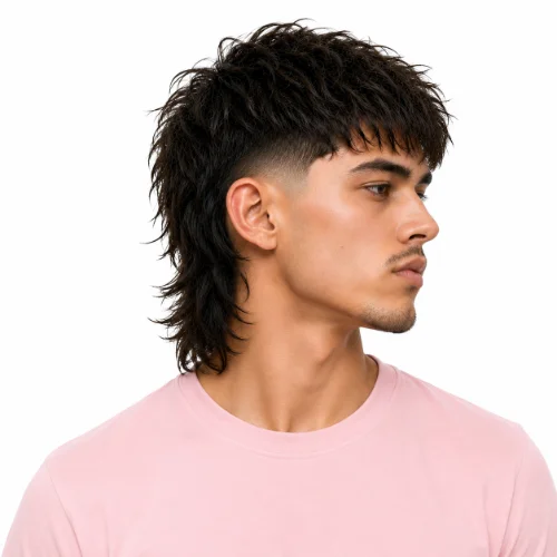Modern Mullet Taper Fade with textured layers, a clean taper fade, and a longer back