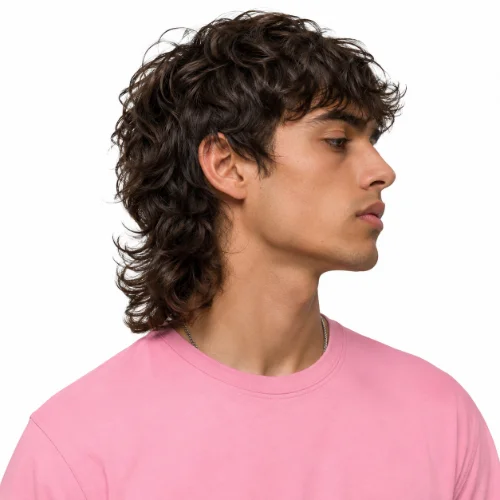Modern Mullet Wavy Hair with natural waves, textured layers, and a longer back.