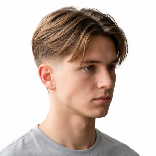 Very low taper modern mullet hairstyle for men